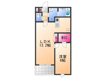 ジーメゾン石津町東ブリシエ(1LDK/2階)の間取り写真