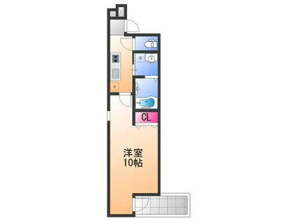 フジパレス上野芝3番館(1K/2階)の間取り写真