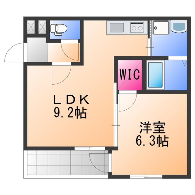 フジパレス日根野駅南2番館(1LDK/1階)の間取り写真