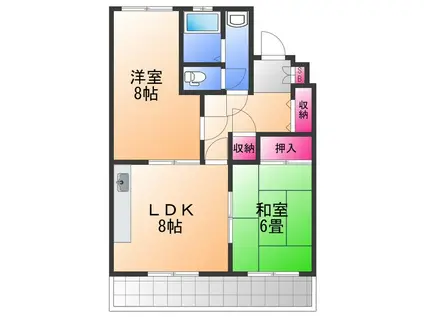 カサ・ド・エムズ(3LDK/4階)の間取り写真