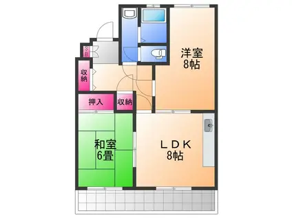 カサ・ド・エムズ(3LDK/4階)の間取り写真