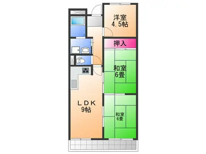 ホワイトウェル(3LDK/3階)の間取り写真