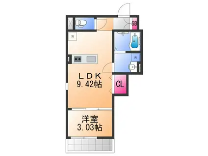 FSTYLE西取石4号館(1LDK/2階)の間取り写真