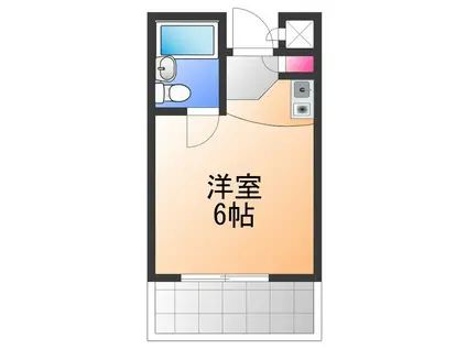 シャルマンフジ大体大(ワンルーム/1階)の間取り写真