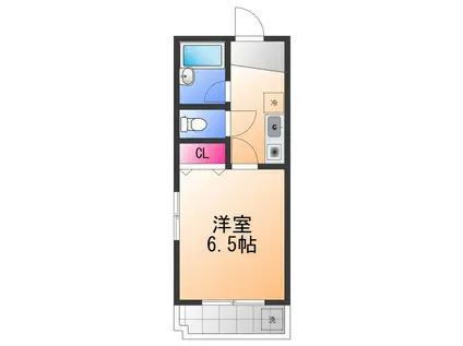 ブランネージュ(1K/1階)の間取り写真