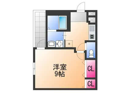 フジパレス羽衣(1K/1階)の間取り写真