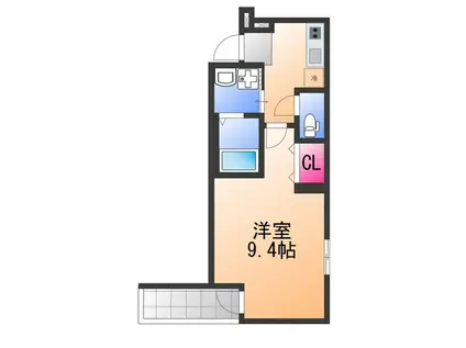 フジパレス羽衣(1K/1階)の間取り写真