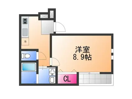 フジパレス羽衣(1K/2階)の間取り写真