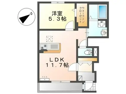 プロスパー(1LDK/1階)の間取り写真