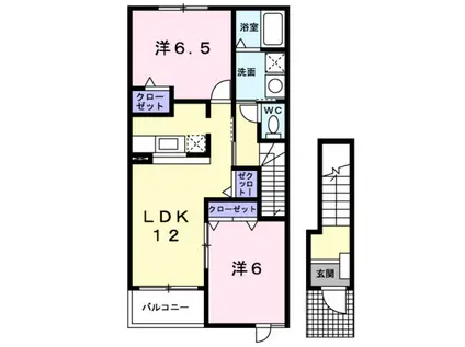ビューボナーレ(2LDK/2階)の間取り写真