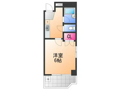 サザンポート内海(1K/4階)の間取り写真