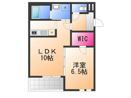イノベーション鳳(1LDK/2階)の間取り写真