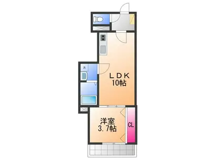 FSTYLE浜寺石津町西3号館(1LDK/3階)の間取り写真