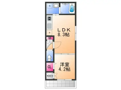 I MAISON ZANIAH(1LDK/3階)の間取り写真