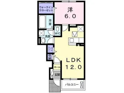 フリーデⅣ(1LDK/1階)の間取り写真