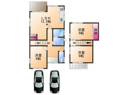 南海電鉄南海本線 樽井駅 徒歩16分 2階建 築48年(3LDK)の間取り写真