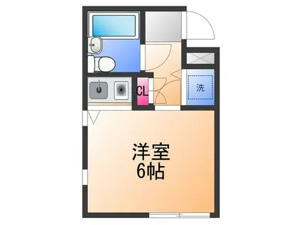 シャルマンフジ久米田参番館(ワンルーム/1階)の間取り写真