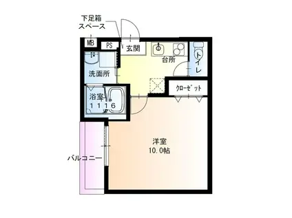フジパレス鳳中町5番館(1K/3階)の間取り写真