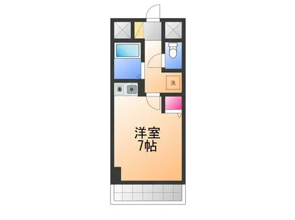 プランドールマサキ(ワンルーム/8階)の間取り写真