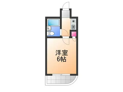 ラフォーレ助松(1K/3階)の間取り写真