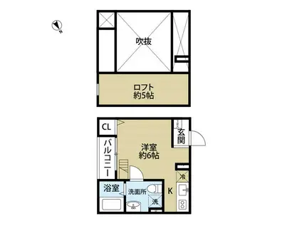 さくらハウス(ワンルーム/1階)の間取り写真