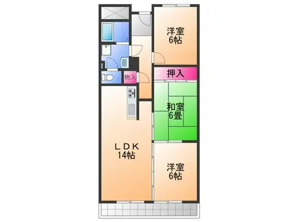 ラームズプラザ(3LDK/1階)の間取り写真