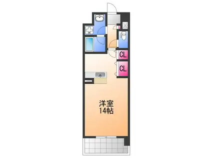 エミネンスコート(ワンルーム/2階)の間取り写真