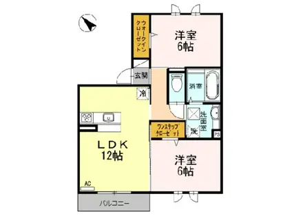 南海電鉄南海本線 和泉大宮駅 徒歩10分 2階建 築13年(2LDK/2階)の間取り写真