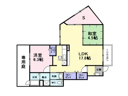 サンリットスクエア(2SLDK/1階)の間取り写真