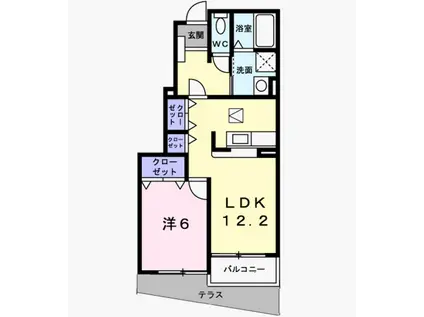 ウィズダム パレスA棟(1LDK/1階)の間取り写真