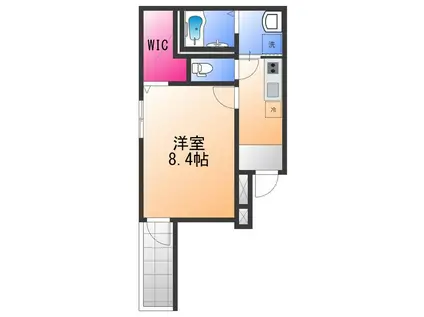 フジパレス堺石津川サウス(1K/3階)の間取り写真