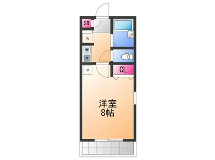 エクセレント中西(1K/1階)の間取り写真