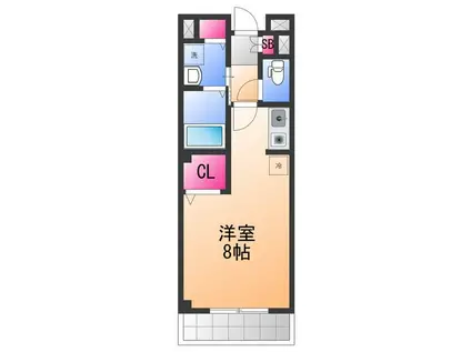 プライエム(ワンルーム/2階)の間取り写真