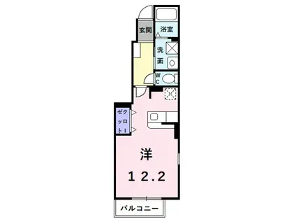 ヌーヴォー池上(ワンルーム/1階)の間取り写真