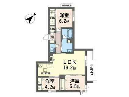 グランメゾン高師浜(3LDK/1階)の間取り写真
