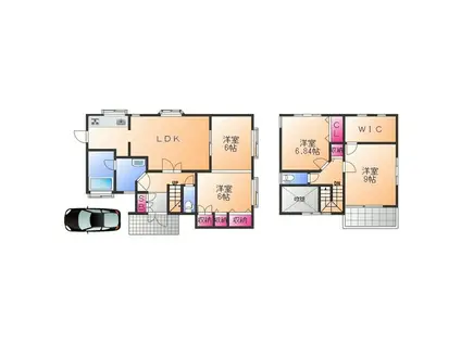 阪和線 久米田駅 徒歩12分 2階建 築31年(3LDK)の間取り写真