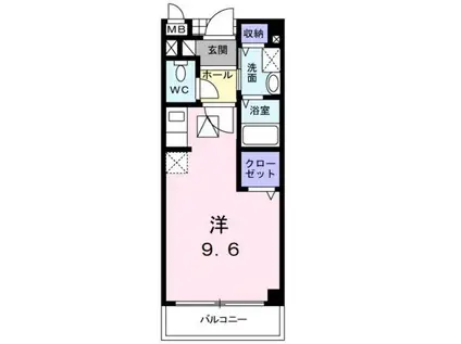 ハイツヴィンテージ(ワンルーム/1階)の間取り写真