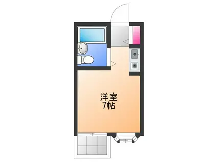 セレーナ北町(ワンルーム/2階)の間取り写真