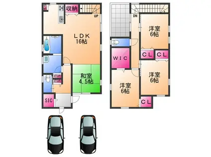 南海電鉄南海本線 春木駅 徒歩8分 2階建 築3年(4LDK)の間取り写真