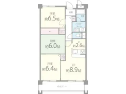 グランドゥール光明池(3LDK/1階)の間取り写真