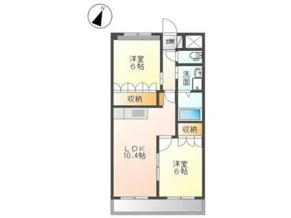 アシューレ(2LDK/1階)の間取り写真