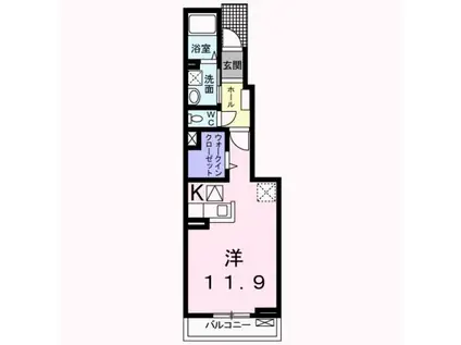 カーサ アリエッタ 1(1K/1階)の間取り写真