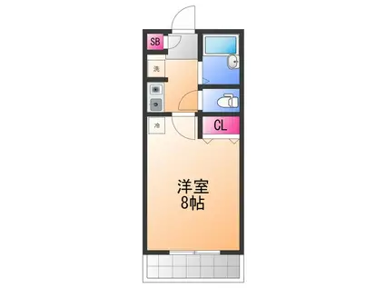 エクセレント中西(1K/1階)の間取り写真