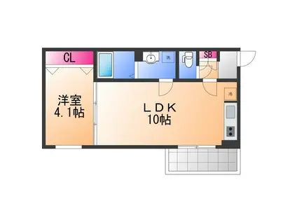 FSTYLE浜寺石津町西1号館(1LDK/1階)の間取り写真