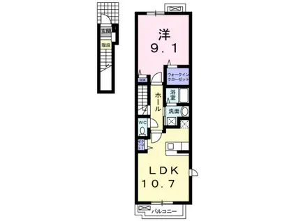 シーサイドナカノ(1LDK/2階)の間取り写真