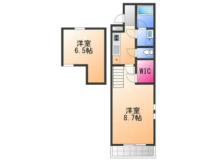 フジパレス しんしゅう(1K/2階)の間取り写真