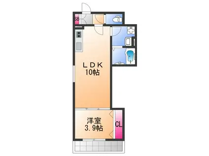 FSTYLE浜寺石津町西1号館(1LDK/3階)の間取り写真