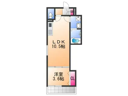 FSTYLE浜寺石津町西3号館(1LDK/2階)の間取り写真