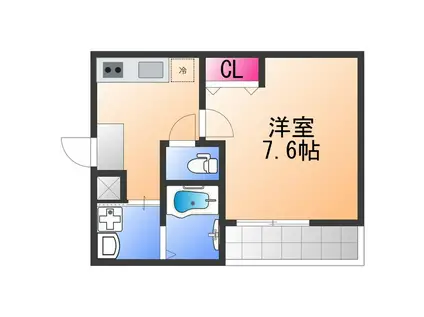 フジパレス浜寺諏訪森東Ⅱ番館(1K/1階)の間取り写真