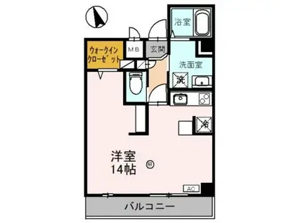 マメゾンサンライズ浜寺(ワンルーム/3階)の間取り写真